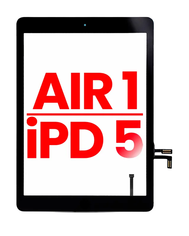 Dotyková vrstva (digitizér) pro iPad Air 1 / iPad 5 (2017) (Home Button Pre-Installed For iPad Air 1) (Aftermarket Plus) (černá)