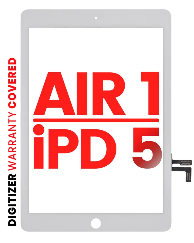Dotyková vrstva (digitizér) pro iPad Air 1 / iPad 5 (2017) (bez tlačítka Home) (Aftermarket Pro: XO7) (bílá)