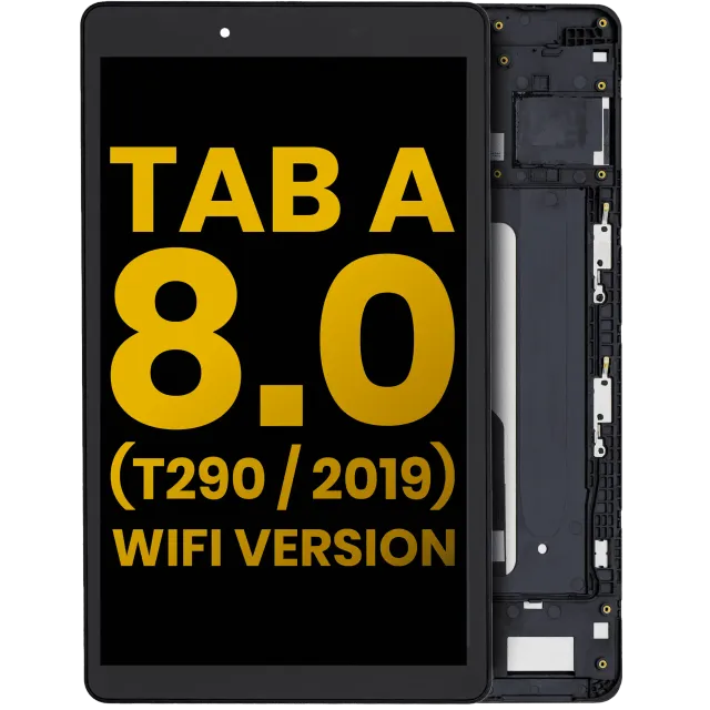 LCD displej s rámečkem pro Samsung Galaxy Tab A 8.0" (2019) (T290) (verze WiFi) (repasovaný) (černá)