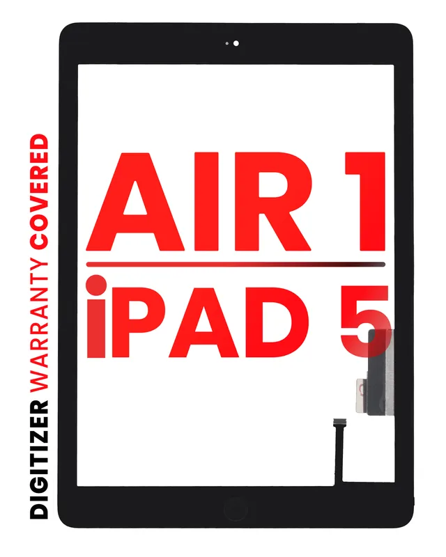 Dotyková vrstva (digitizér) pro iPad Air 1 / iPad 5 (2017) (Home Button Pre-Installed For iPad Air 1) (Aftermarket Pro: XO7) (černá)