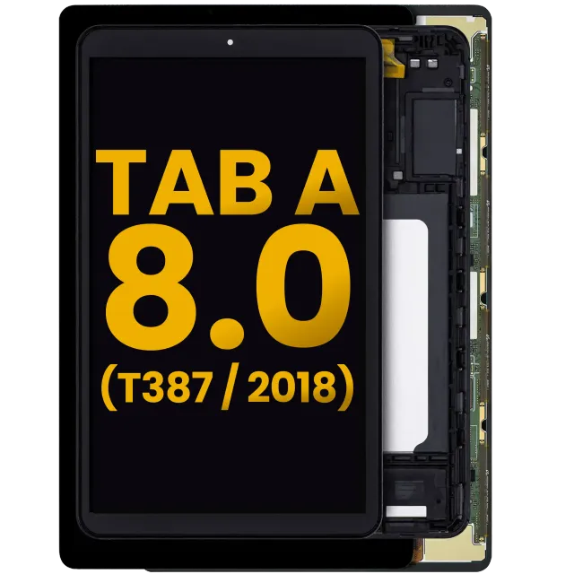 LCD displej s rámečkem pro Samsung Galaxy Tab A 8.0" (2018) (T387) (repasovaný) (černá)