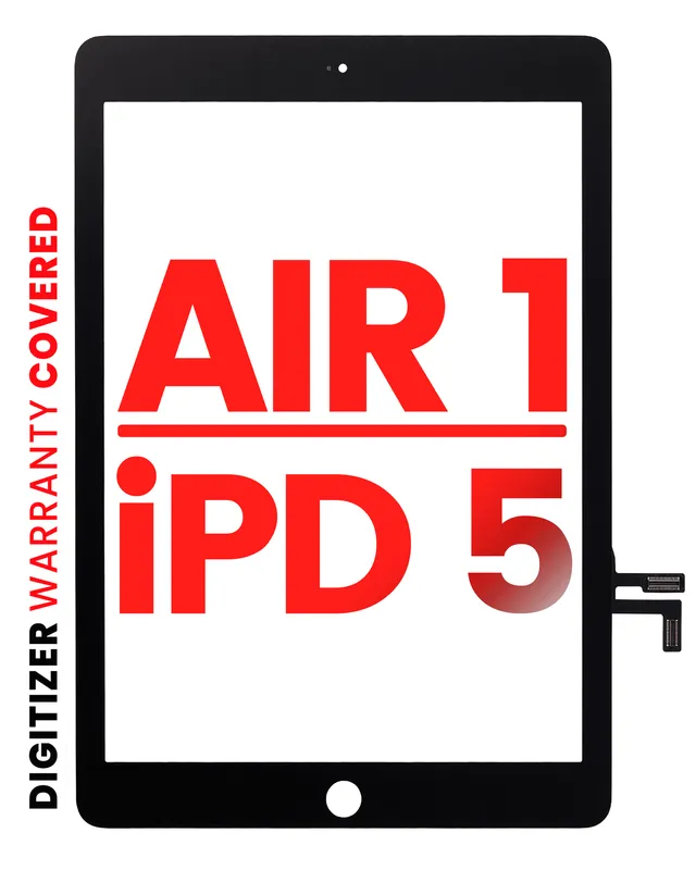 Dotyková vrstva (digitizér) pro iPad Air 1 / iPad 5 (2017) (bez tlačítka Home) (Aftermarket Pro: XO7) (černá)