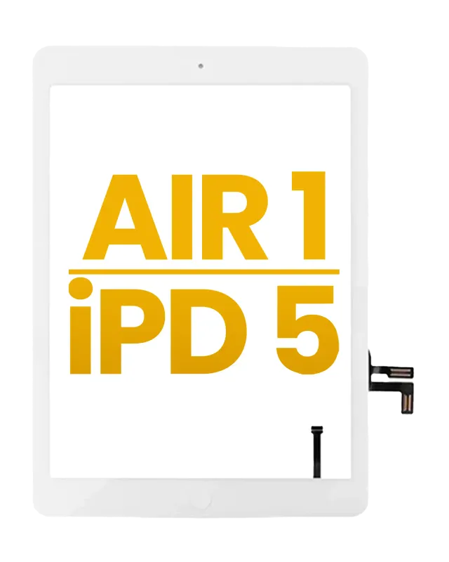 Dotyková vrstva (digitizér) pro iPad Air 1 / iPad 5 (2017) (Home Button Pre-Installed For iPad Air 1) (Premium) (bílá)
