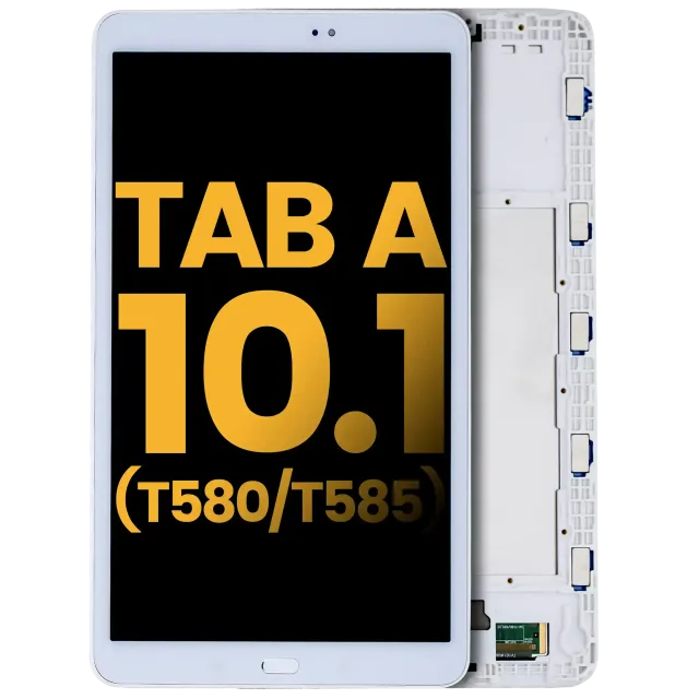 LCD displej s rámečkem pro Samsung Galaxy Tab A 10.1" (2016) (T580 / T585) (repasovaný) (bílá)