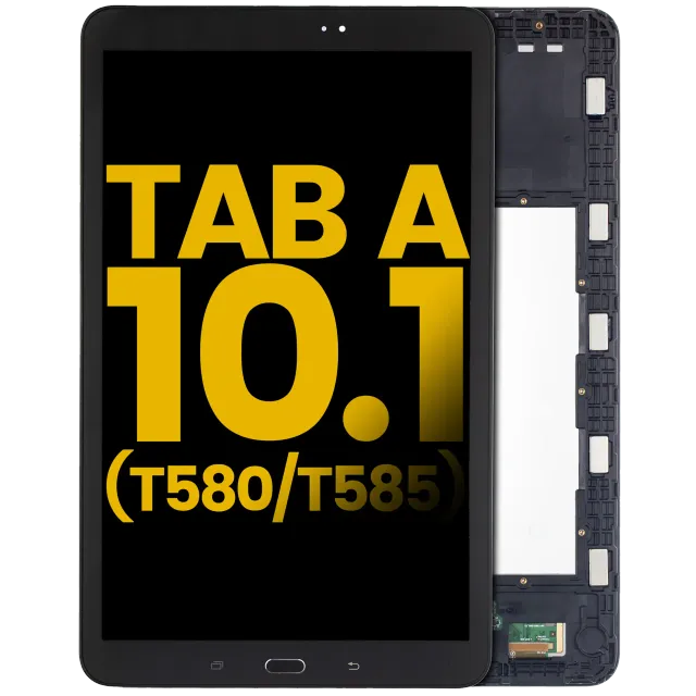 LCD displej s rámečkem pro Samsung Galaxy Tab A 10.1" (2016) (T580 / T585) (repasovaný) (černá)