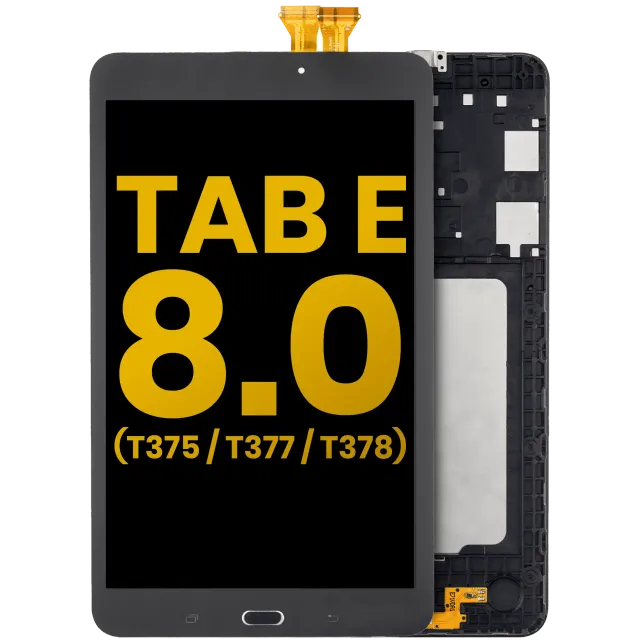 LCD displej s rámečkem pro Samsung Galaxy Tab E 8.0" (2016) (T375 / T377 / T378) (repasovaný) (černá)
