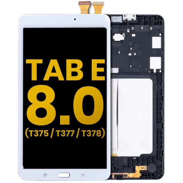 LCD displej s rámečkem pro Samsung Galaxy Tab E 8.0" (2016) (T375 / T377 / T378) (repasovaný) (bílá)