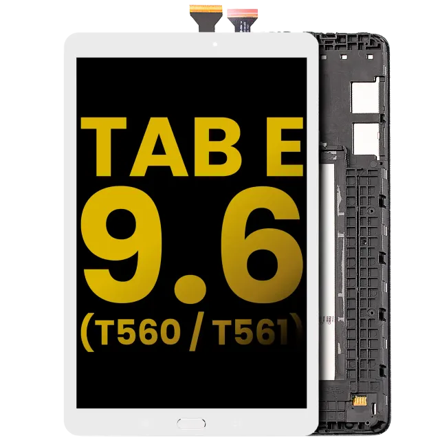 LCD displej s rámečkem pro Samsung Galaxy Tab E 9.6" (2015) (T560 / T561 / T567) (repasovaný) (bílá)