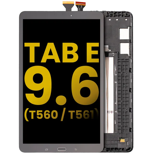 LCD displej s rámečkem pro Samsung Galaxy Tab E 9.6" (2015) (T560 / T561 / T567) (repasovaný) (černá)
