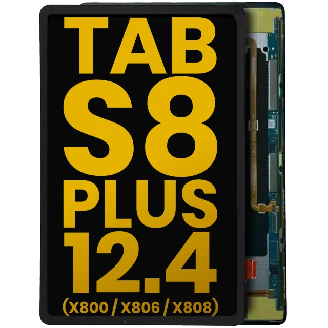 OLED displej bez rámečku pro Samsung Galaxy Tab S8 Plus 12.4" (2022) (X800 / X806 / X808) (repasovaný) (černá)