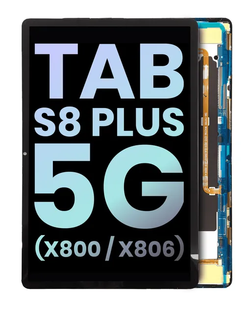 OLED displej bez rámečku pro Samsung Galaxy Tab S8 Plus 5G 12.4" (2022) (X800 / X806 / X808) (Service Pack) (černá)