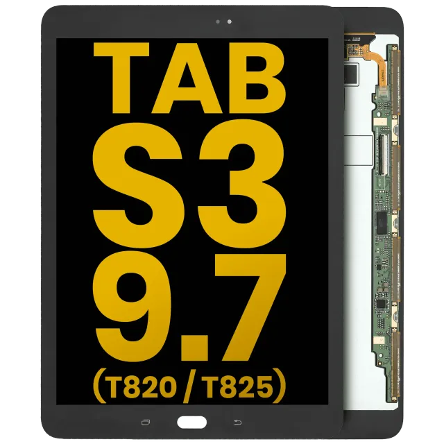 LCD displej pro Samsung Galaxy Tab S3 9.7" (2017) (T820 / T825) (repasovaný) (černá)