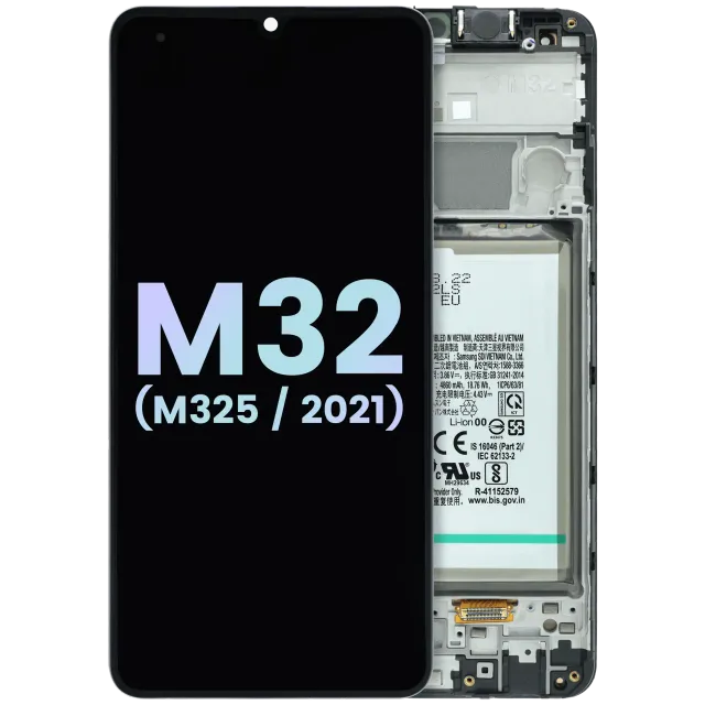 LCD displej s rámečkem pro Samsung Galaxy M32 (M325 / 2021) (Service Pack) (všechny barvy)