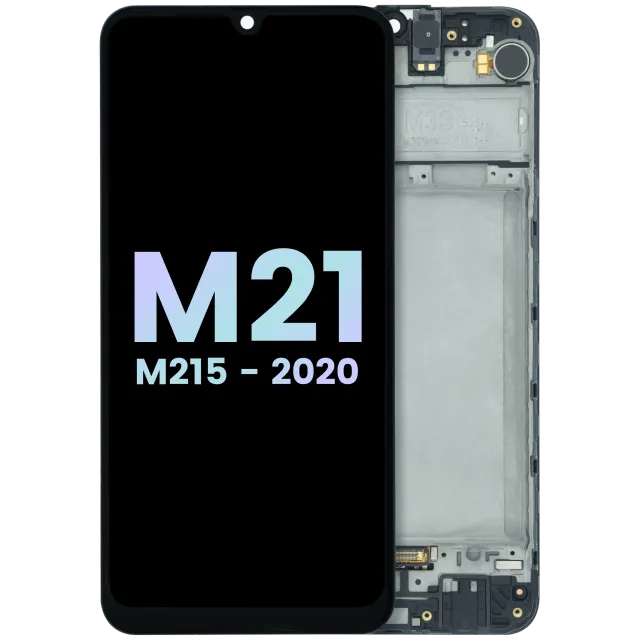 OLED displej s rámečkem pro Samsung Galaxy M21 (M215 / 2020) (Service Pack) (černá)