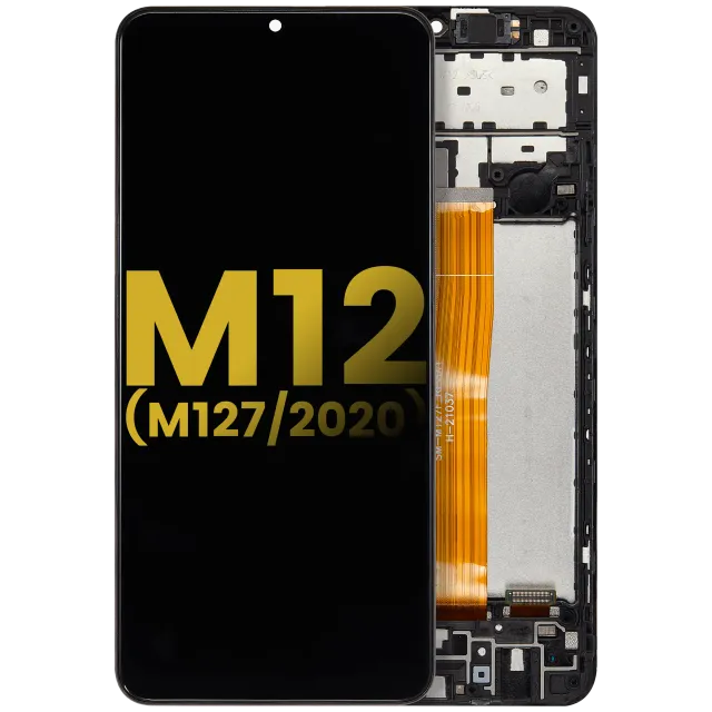 LCD displej s rámečkem pro Samsung Galaxy M12 (M127 / 2020) (repasovaný) (všechny barvy)