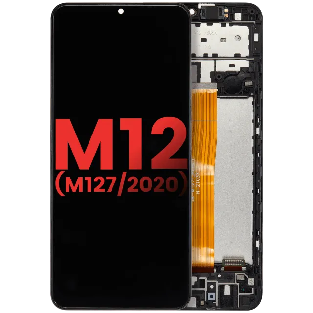 LCD displej s rámečkem pro Samsung Galaxy M12 (M127 / 2020) (Aftermarket Plus) (všechny barvy)