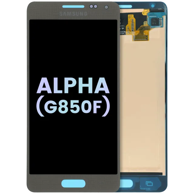 LCD displej bez rámečku pro Samsung Galaxy Alpha (G850F) (Service Pack) (zlatá)