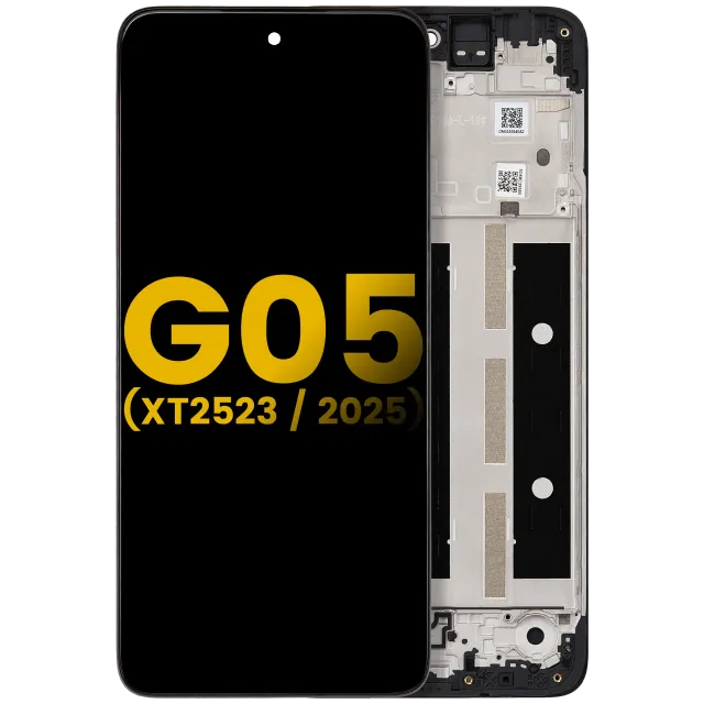 LCD displej s rámečkem pro Motorola Moto G05 (XT2523 /2025) (repasovaný) (všechny barvy)