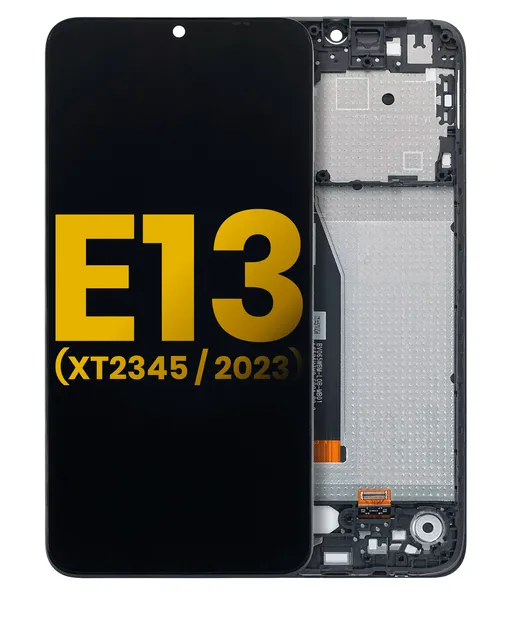 LCD displej s rámečkem pro Motorola Moto E13 (XT2345 / 2023) (repasovaný) (všechny barvy)