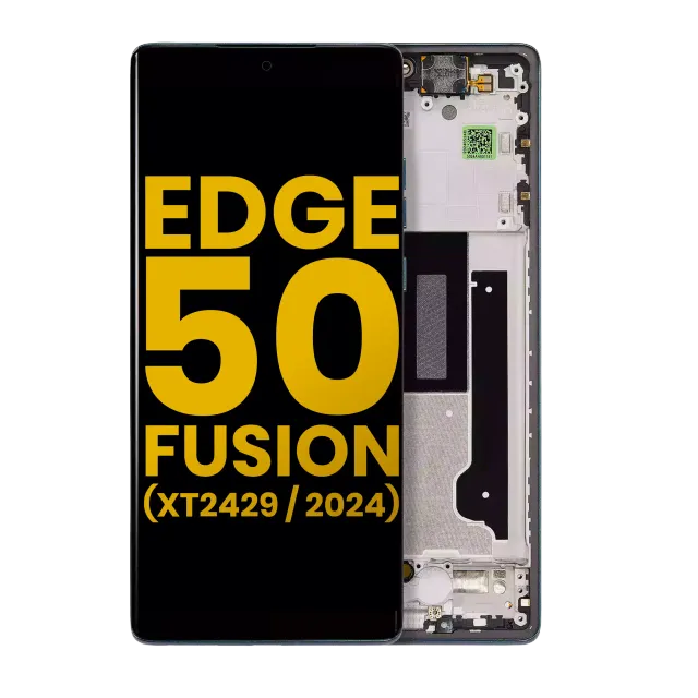 OLED displej s rámečkem pro Motorola Moto Edge 50 Fusion 5G (XT2429 / 2024) (repasovaný) (Forest Blue)