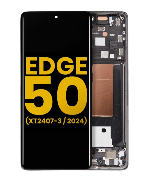 OLED displej s rámečkem pro Motorola Moto Edge 50 (XT2407-3 / 2024) (repasovaný) (Koala Gray)