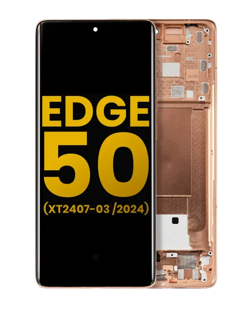 OLED displej s rámečkem pro Motorola Moto Edge 50 (XT2407-3 / 2024) (repasovaný) (Peach Fuzz)