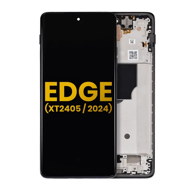 OLED displej s rámečkem pro Motorola Edge (XT2405 / 2024) (repasovaný) (černá)