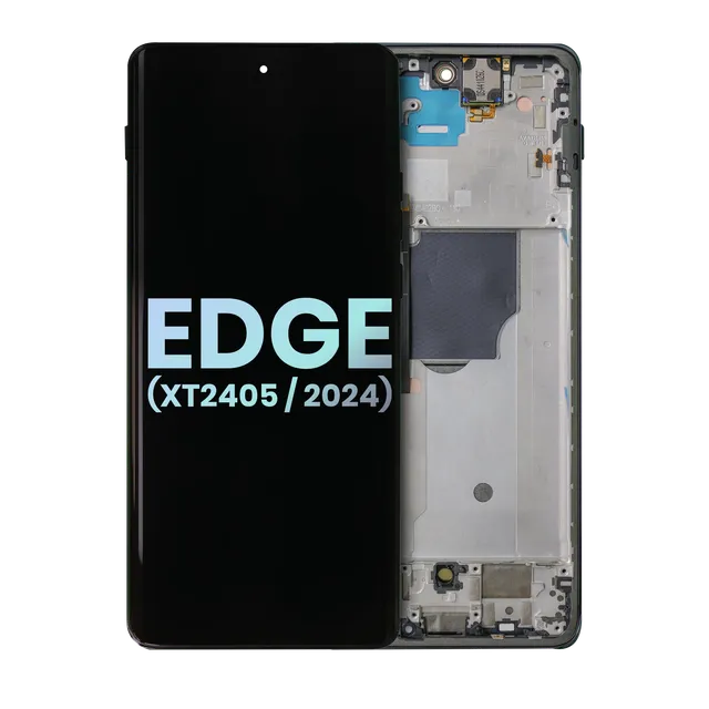 OLED displej s rámečkem pro Motorola Edge (XT2405 / 2024) (originál OEM) (černá)