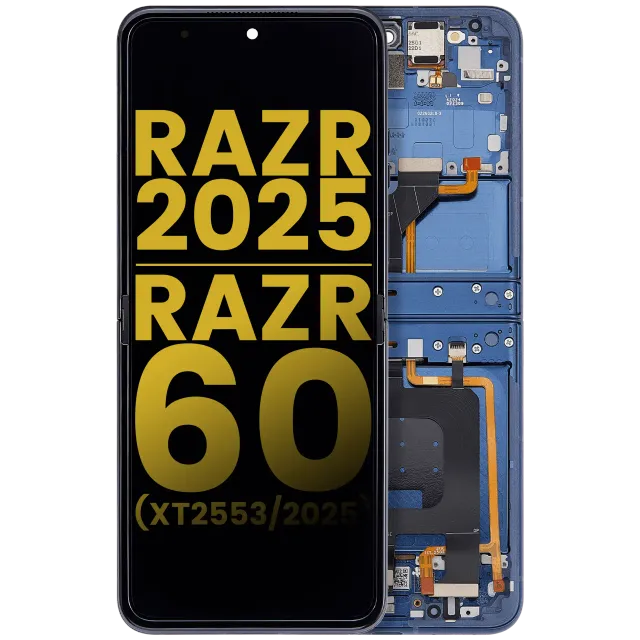 OLED displej s rámečkem pro Motorola Razr 2025 / Razr 60 (XT2553 / 2025) (repasovaný) (Gibraltar Sea)