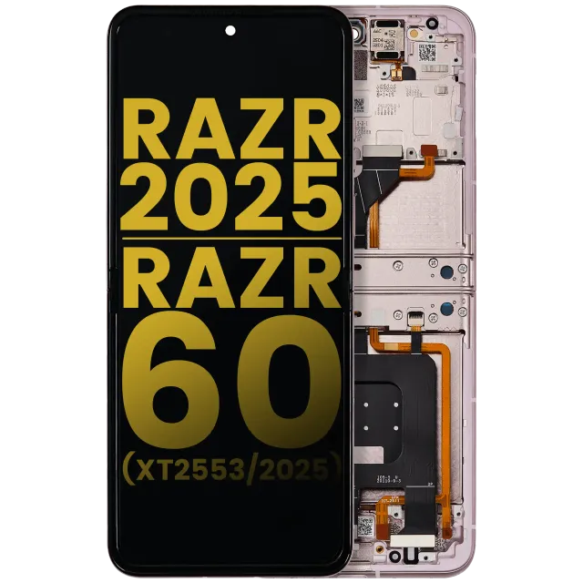 OLED displej s rámečkem pro Motorola Razr 2025 / Razr 60 (XT2553 / 2025) (repasovaný) (Parfait Pink)