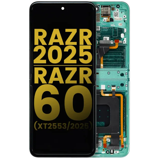 OLED displej s rámečkem pro Motorola Razr 2025 / Razr 60 (XT2553 / 2025) (repasovaný) (Spring Bud)