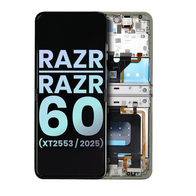 OLED displej s rámečkem pro Motorola Razr / Razr 60 (XT2553 / 2025) (originál OEM) (Lightest Sky)