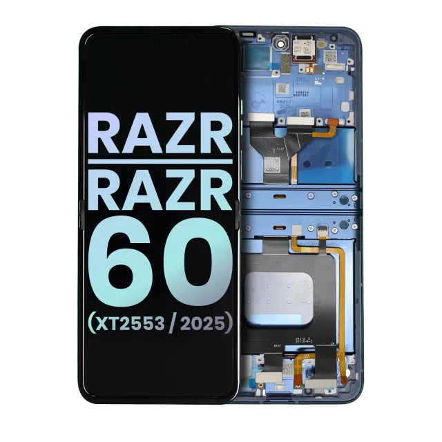 OLED displej s rámečkem pro Motorola Razr / Razr 60 (XT2553 / 2025) (originál OEM) (Gibraltar Sea)
