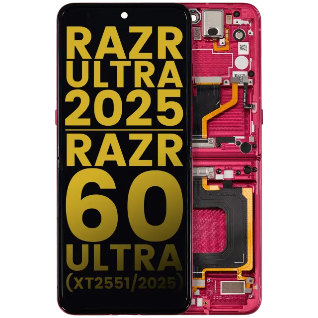 OLED displej s rámečkem pro Motorola Razr Ultra 2025 (XT2551 / 2025) / Razr 60 Ultra (XT2551 / 2025) (repasovaný) (Cabaret)