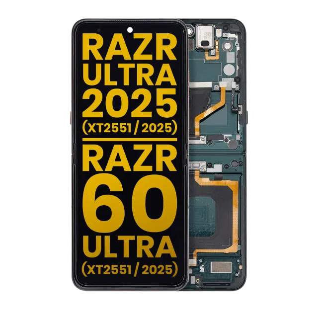 OLED displej s rámečkem pro Motorola Razr Ultra 2025 (XT2551 / 2025) / Razr 60 Ultra (XT2551 / 2025) (repasovaný) (Scarab)