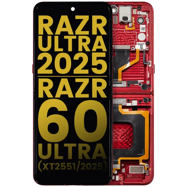 OLED displej s rámečkem pro Motorola Razr Ultra 2025 (XT2551 / 2025) / Razr 60 Ultra (XT2551 / 2025) (repasovaný) (Rio Red)