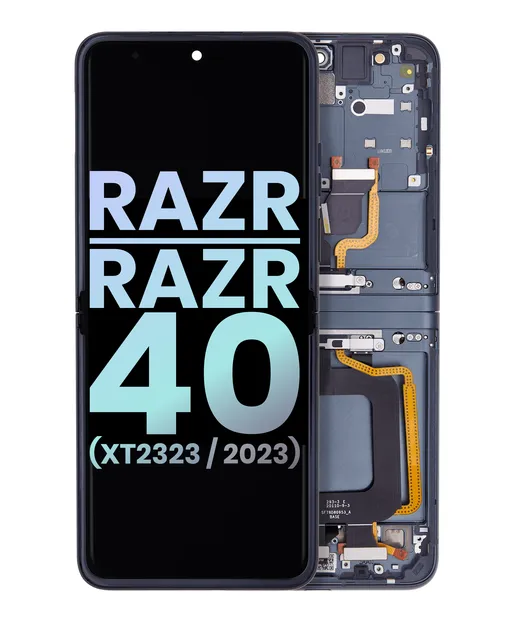 Hlavní OLED s rámečkem pro Motorola Razr 2023 / Razr 40 (XT2323 / 2023) (originál OEM) (Sage Green)