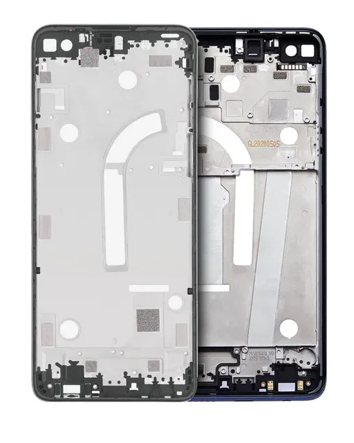 Střední rám (housing) pro Motorola Moto One 5G (XT2075-1 / XT2075-2 / 2020) (AT&T) (originál OEM) (Prussian Blue)