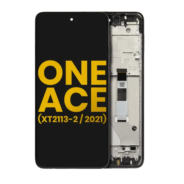 LCD displej s rámečkem pro Motorola One 5G Ace (XT2113-2 / 2021) (repasovaný) (Volcanic Gray)