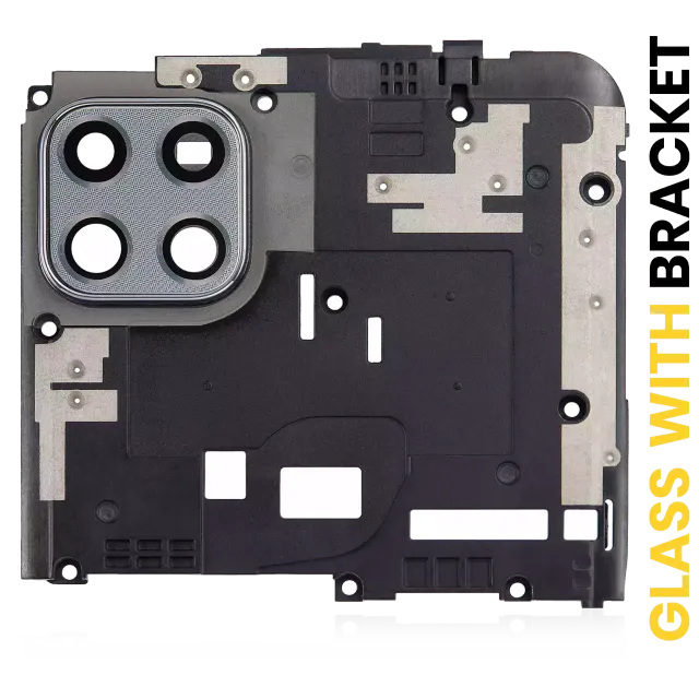 Sklíčko zadní kamery s držákem pro Motorola Moto G 5G (XT2113-3 / 2020) / One 5G Ace (XT2113-1/2 / 2021) (Frosted Silver)