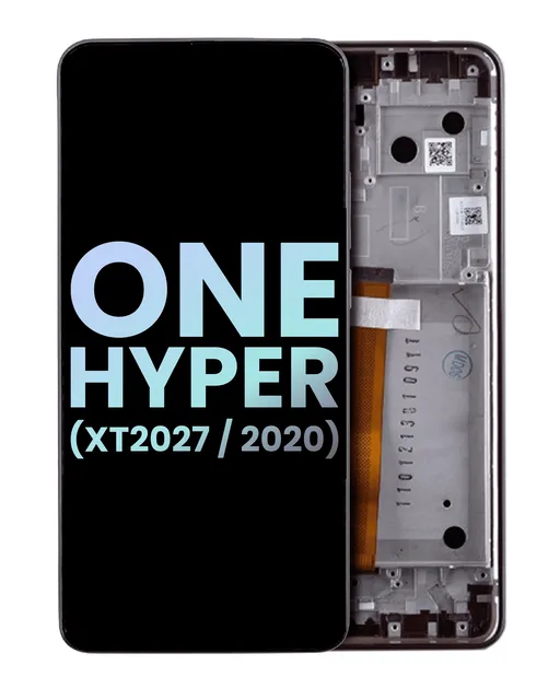 LCD displej s rámečkem pro Motorola One Hyper (XT2027 / 2020) (originál OEM) (Fresh Orchid)
