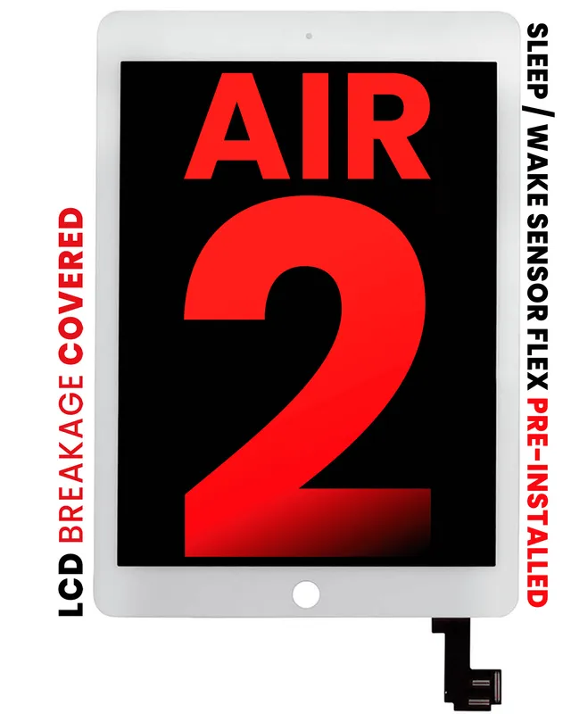 LCD displej s dotykovou vrstvou pro iPad Air 2 (Aftermarket Pro: XO7) (bílá)