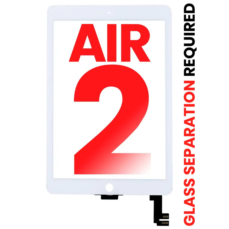 Dotyková vrstva (digitizér) pro iPad Air 2 (předinstalovaná OCA, nutné oddělení skla) (Aftermarket Plus) (bílá)