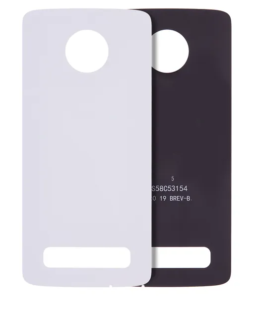 Zadní sklo pro Motorola Moto Z4 (XT1980-3 / XT1980-4 / 2019) (originál OEM) (bílá)