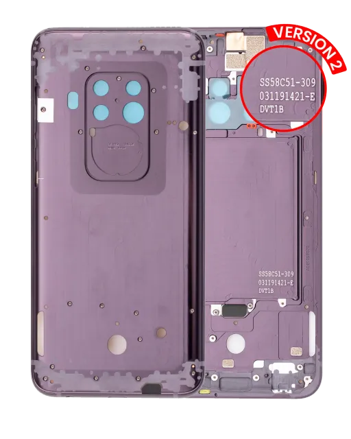 Střední rám (housing) pro Motorola One Zoom (XT2010-01 / 2019) / Z4 (XT1980 / 2019) (Version 2) (Cosmic Purple)