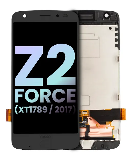 OLED displej s rámečkem a otisků prstů scanner pro Motorola Moto Z2 Force (XT1789 / 2017) (originál OEM) (černá)