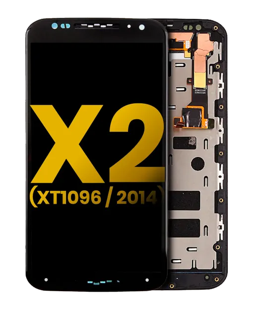 LCD displej s rámečkem pro Motorola Moto X2 (XT1096 / 2014) (repasovaný) (černá)