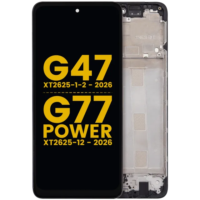 LCD displej s rámečkem pro Motorola Moto G47 (XT2625-1-2 / 2026) / G77 Power (XT2625-12/2026) (repasovaný) (všechny barvy)