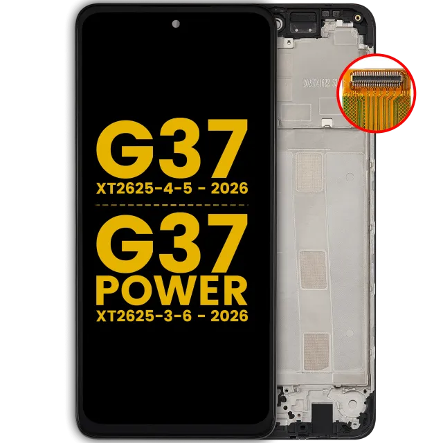 LCD displej s rámečkem pro Motorola Moto G37 (XT2625-4-5 / 2026) / G37 Power (XT2625-3-6 / 2026) (repasovaný) (všechny barvy)