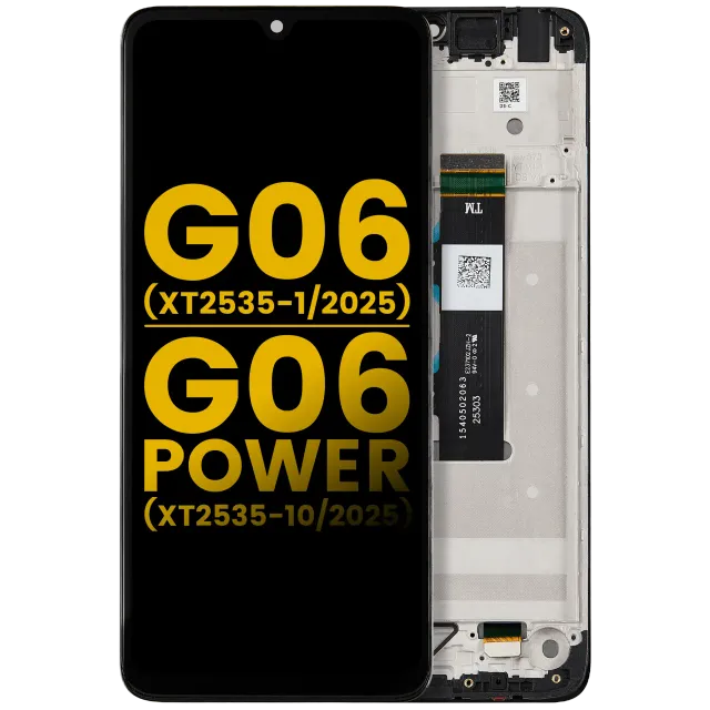 LCD displej s rámečkem pro Motorola Moto G06 (XT2535-1 /2025) / G06 Power (XT2535-10 /2025) (repasovaný) (všechny barvy)